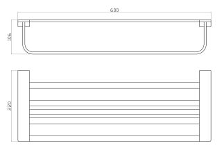 Полка для полотенец  Wonzon & Woghand Eclipse WW-9181 хром